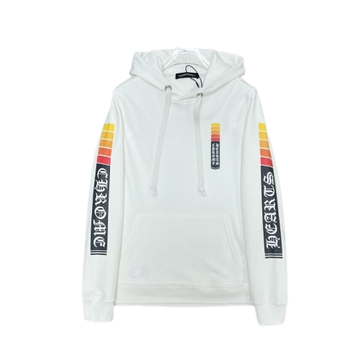 Chrome Hearts letter gradient color Charger Power hoodie White