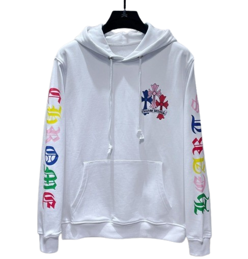 Chrome hearts cross print hoodie White