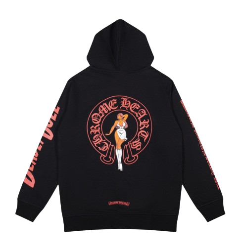 Chrome Hearts Red Logo & Black Hoodie