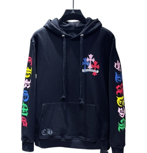 Chrome hearts cross print hoodie Black