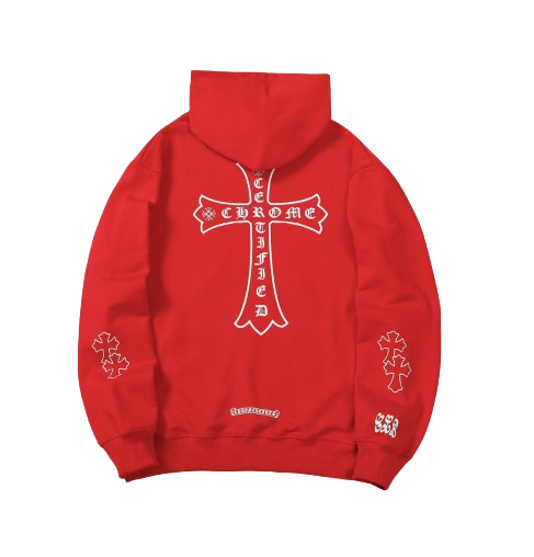 X Drake Certified Chrome Hand Dyed Hoodie Red