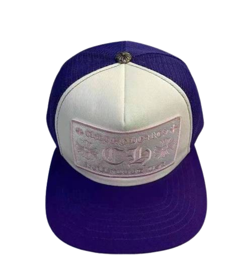 Chrome Hearts CH Hollywood USA Hat Purple