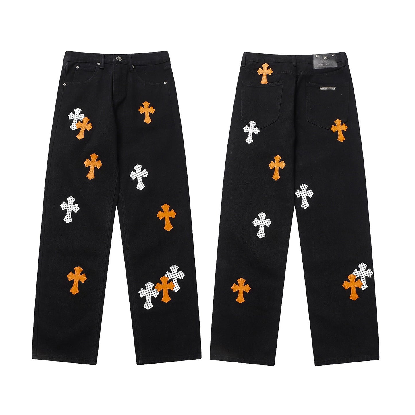 Chrome Hearts Multi Color Cross Jeans