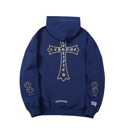 X Drake Certified Chrome Hand Dyed Hoodie Blue