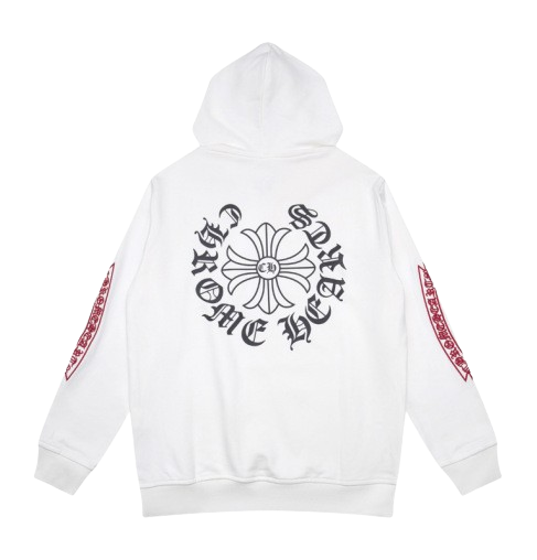 Chrome Hearts Black logo Hoodie White