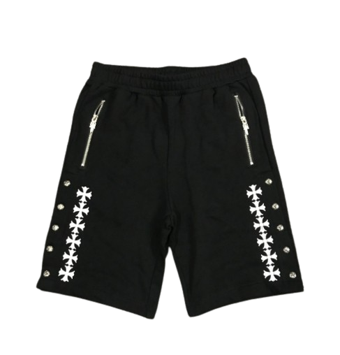 Chrome Hearts zip pocket black shorts