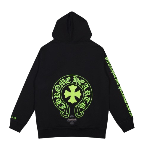 Chrome Hearts Green Logo Hoodie Black